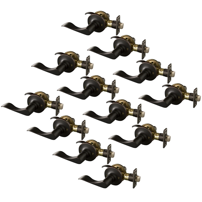Bowery Hill Metal Privacy Door Knob in Oil Rubbed Bronze 12 Pack