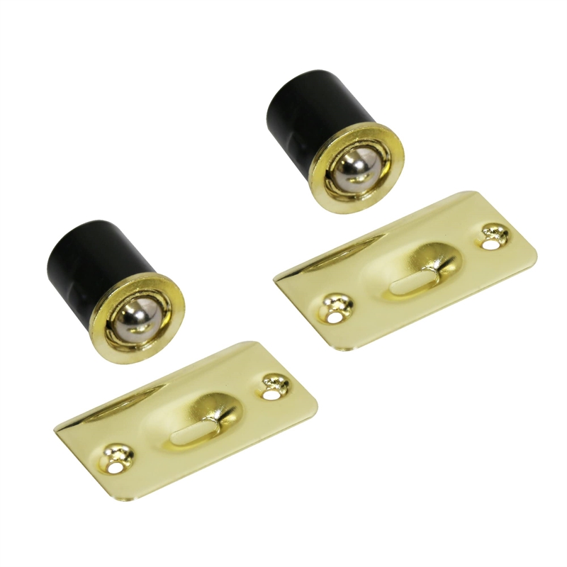 Bowery Hill Drive In Metal Ball Catch in Polished Brass 2 Pack
