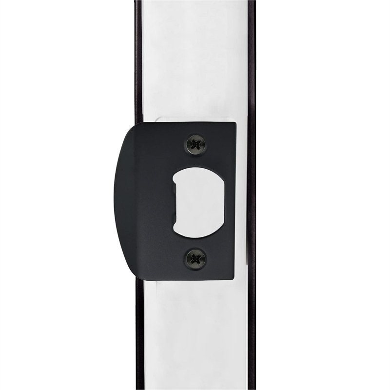 Bowery Hill Strike Plate with Full Lip and Square Corner in Black