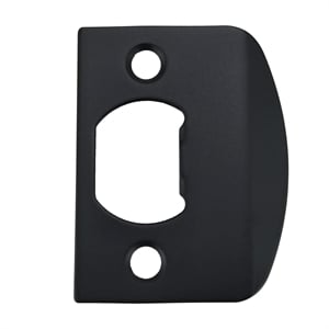 Bowery Hill Strike Plate with Full Lip and Square Corner in Black