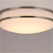 Bowery Hill Integrated LED Stainless Steel Ceiling Light in Satin Nickel
