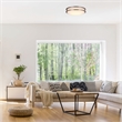 Bowery Hill Integrated LED Stainless Steel Ceiling Light in Satin Nickel