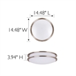 Bowery Hill Integrated LED Stainless Steel Ceiling Light in Satin Nickel