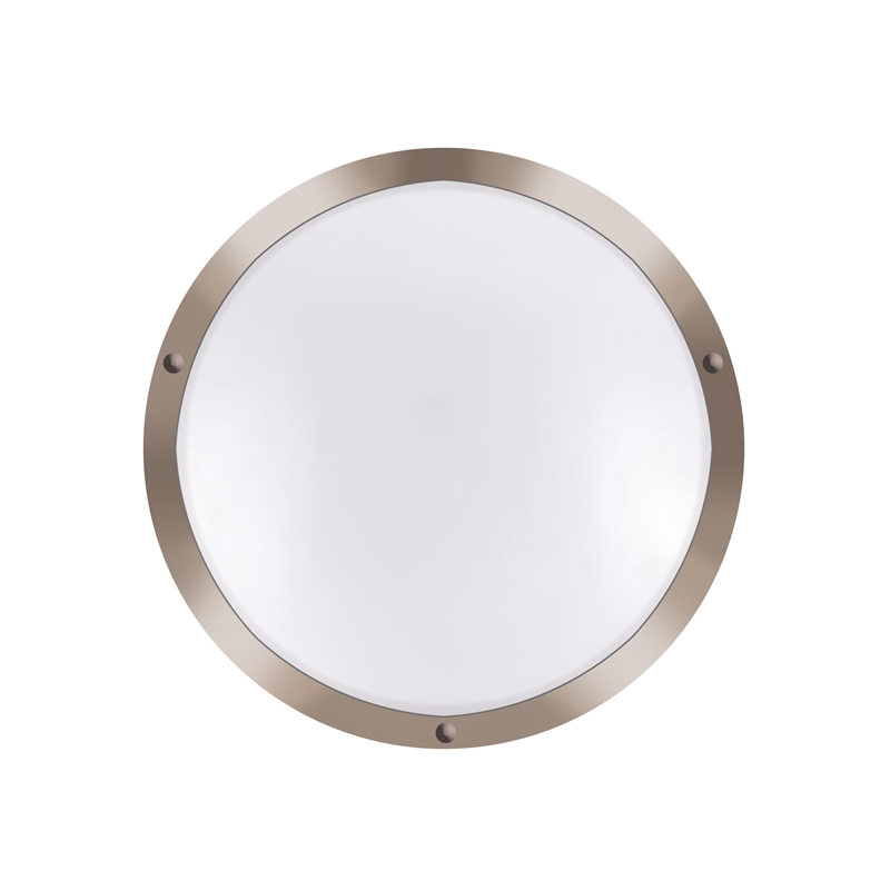 Bowery Hill Integrated LED Stainless Steel Ceiling Light in Satin Nickel