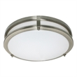 Bowery Hill Integrated LED Stainless Steel Ceiling Light in Satin Nickel