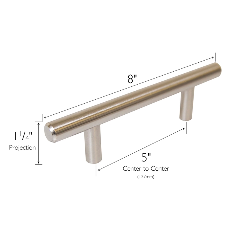Bowery Hill 8-Inch Stainless Steel Cabinet Pulls in Silver 10 Pack
