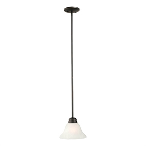 Bowery Hill 1-Light Stainless Steel Pendant in Oil Rubbed Bronze
