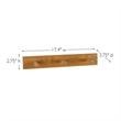 Bowery Hill Rustic Wood Bathroom Triple Robe Hook in Honey Oak