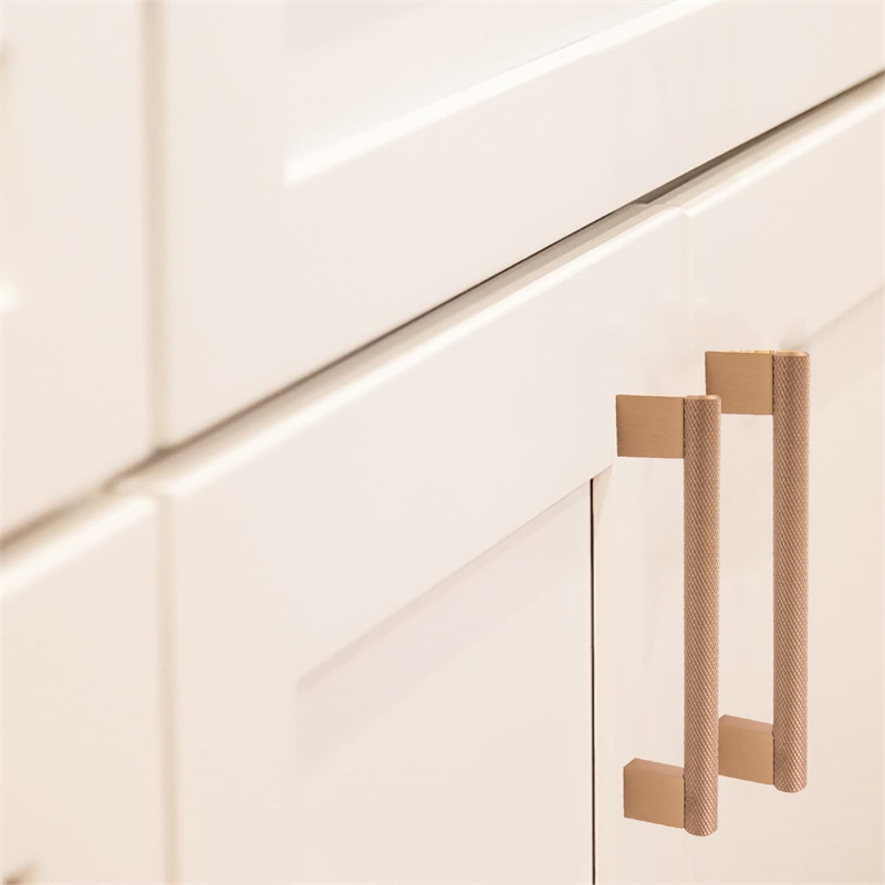 Bowery Hill 3.75 Inch Center to Center Steel Pulls in Satin Gold 5 Pack