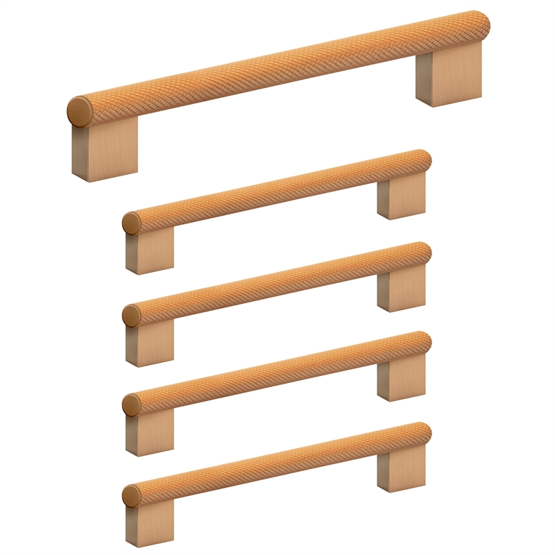 Bowery Hill 3.75 Inch Center to Center Steel Pulls in Satin Gold 5 Pack