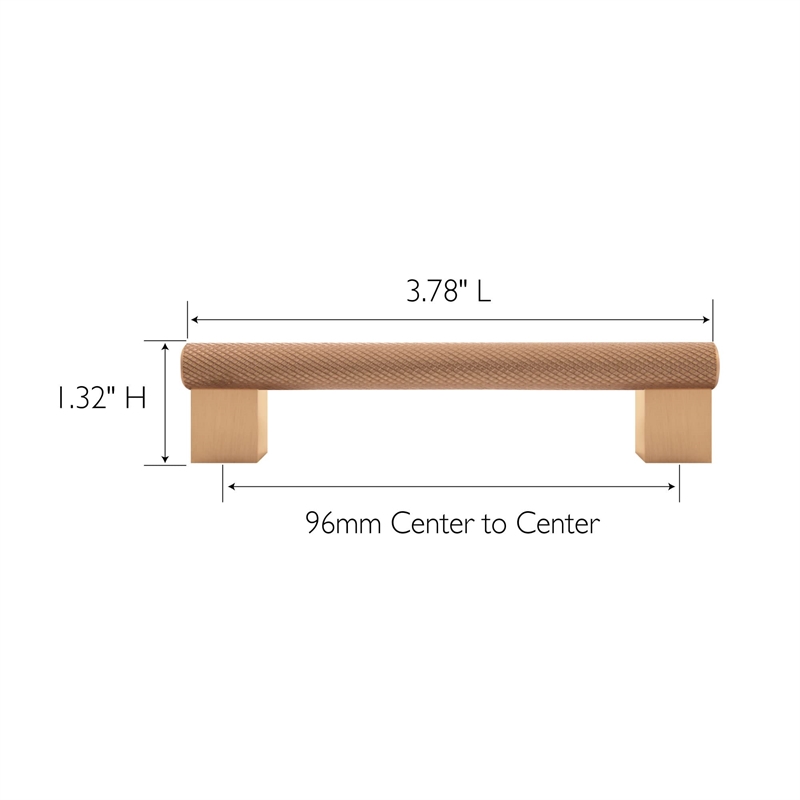 Bowery Hill 3.75 Inch Center to Center Steel Pulls in Satin Gold 5 Pack