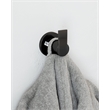 Bowery Hill Contemporary Metal Bathroom Robe Hook in Matte Black