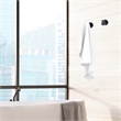 Bowery Hill Contemporary Metal Bathroom Robe Hook in Matte Black