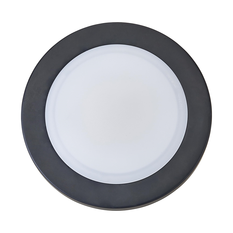 Bowery Hill Oval Flush Mount Metal LED Ceiling Light in Matte Black
