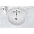 Bowery Hill Oval Ceramic Drop-In Sink 20x17 Single Basin in White
