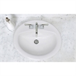 Bowery Hill Oval Ceramic Drop-In Sink 20x17 Single Basin in White