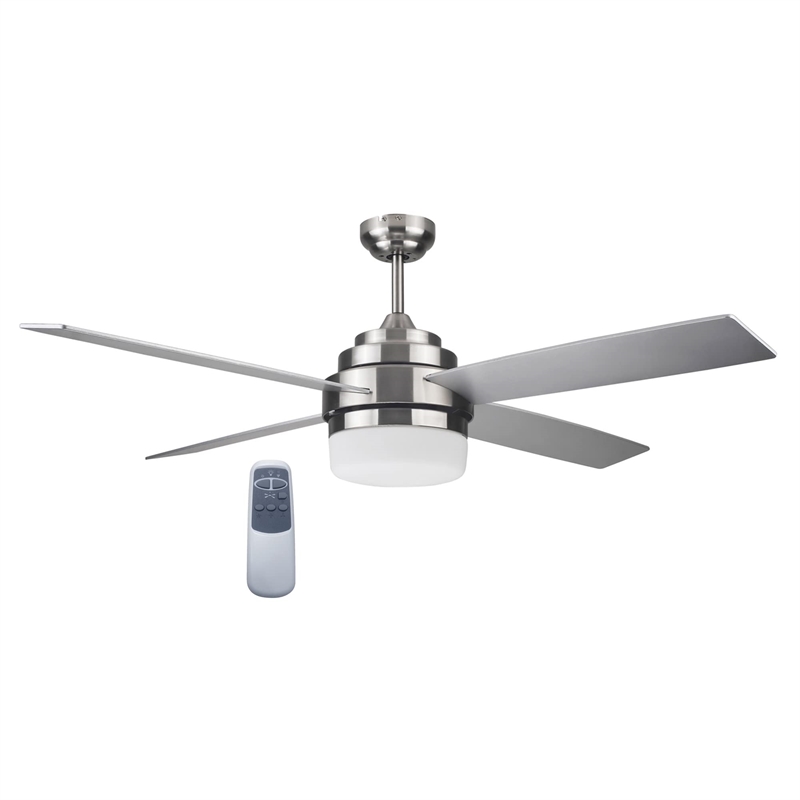 Bowery Hill 52-Inch LED Ceiling Fan in Silver Nickel with Remote