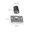 Bowery Hill 2-Pack Metal Drive In Ball Catch in Satin Nickel