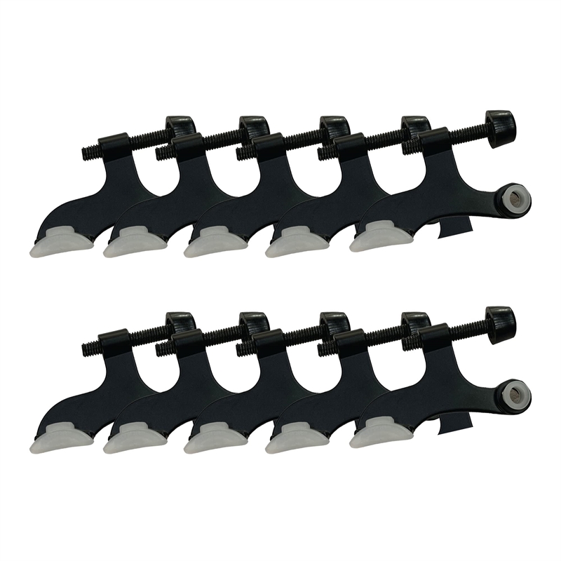 Bowery Hill Metal Hinge Pin Door Stop in Matte Black 2.5 Inch 10 Pack
