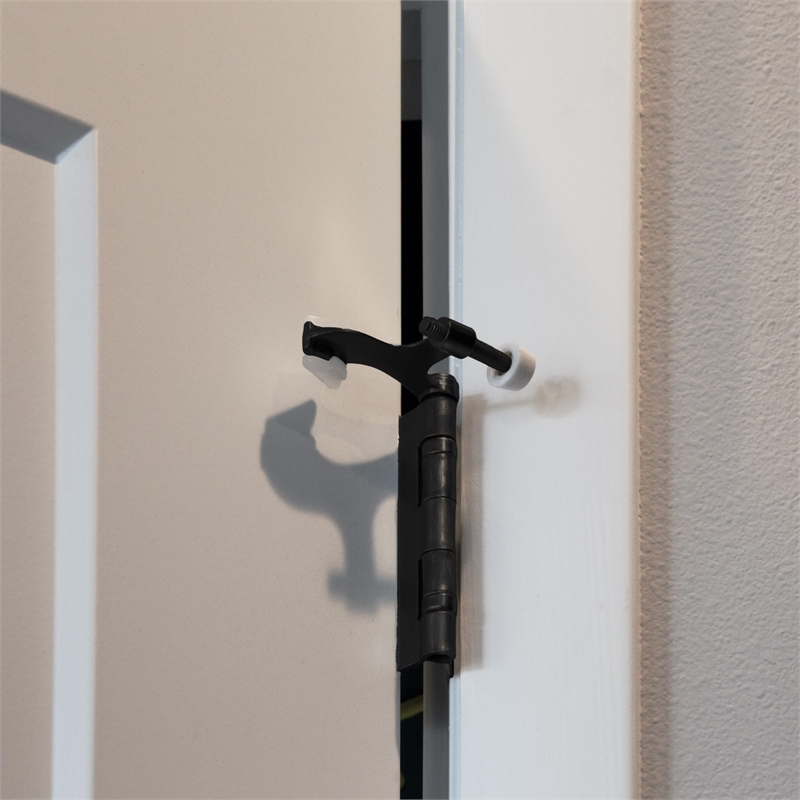 Bowery Hill Metal Hinge Pin Door Stop in Matte Black 2.5 Inch 10 Pack