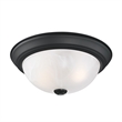 Bowery Hill Traditional Ceiling Light in Matte Black 2-Light 2-Pack