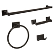 Bowery Hill Squared Double Robe Metal Hook in Oil Rubbed Bronze