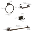 Bowery Hill Squared Double Robe Metal Hook in Oil Rubbed Bronze