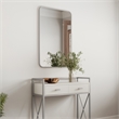 Bowery Hill Rounded Corner Wall Mirror with Silver Frame 30 x 20 in 2-Pack