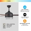 Bowery Hill 3-Blade LED Ceiling Fan in Oil-Rubbed Bronze 52-Inch