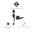 Bowery Hill Brass 2-Way Latch Entry Door Handle Set in Bronze