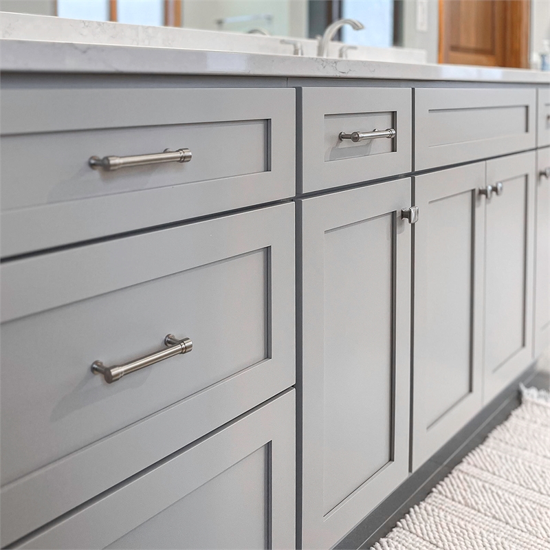 Bowery Hill Metal Cabinet Pull in Brushed Nickel 3.9-Inch 10 Pack