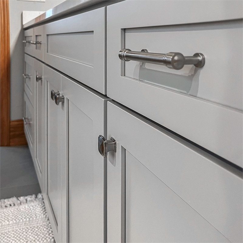 Bowery Hill Metal Cabinet Pull in Brushed Nickel 3.9-Inch 10 Pack