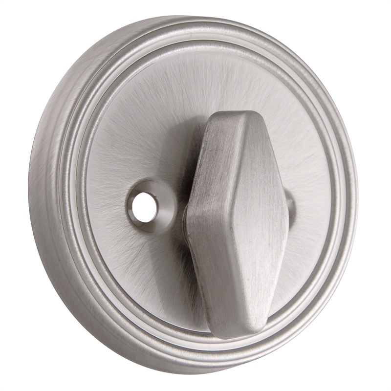 Bowery Hill Brass Single-Sided Deadbolt Lockset in Satin Nickel