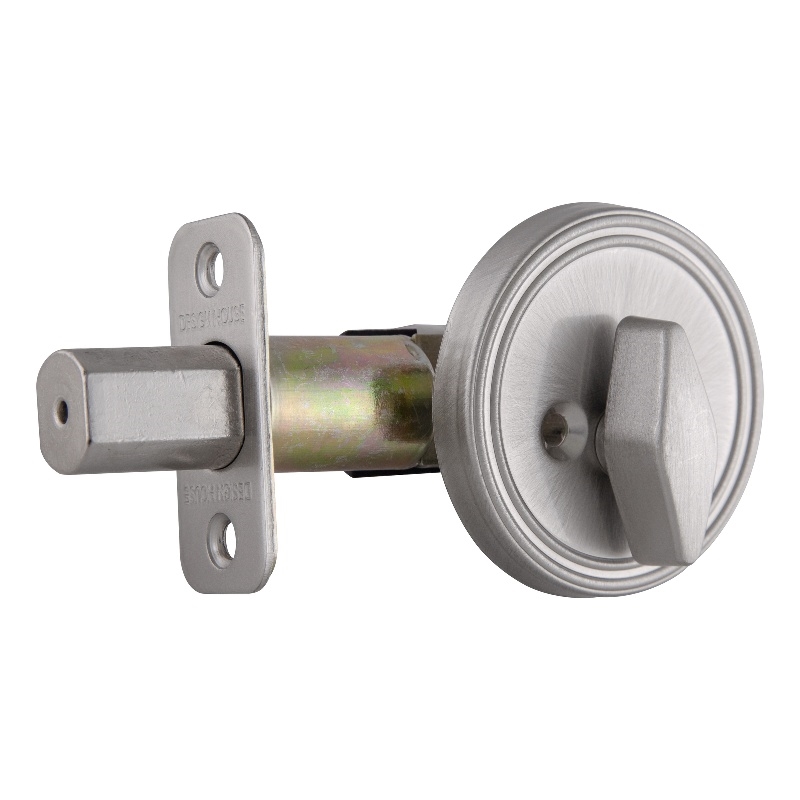 Bowery Hill Brass Single-Sided Deadbolt Lockset in Satin Nickel