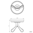 Bowery Hill Transitional Metal Bathroom Double Robe Hook in Brushed Nickel