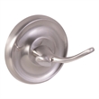 Bowery Hill Transitional Metal Bathroom Double Robe Hook in Brushed Nickel