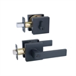 Bowery Hill 2-Way Metal Adjustable Entry Lever Combo in Matte Black