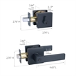 Bowery Hill 2-Way Metal Adjustable Entry Lever Combo in Matte Black