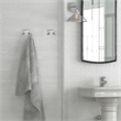 Bowery Hill Metal Double Robe Hook in Polished Chrome/Silver
