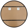 Bowery Hill Round Wall Mirror with Black Metal Iron Frame 36-Inch