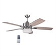 Bowery Hill LED Ceiling Fan in Brushed Silver Nickel 52-Inch