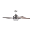 Bowery Hill LED Ceiling Fan in Brushed Silver Nickel 52-Inch