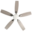 Bowery Hill LED Ceiling Fan in Brushed Silver Nickel 52-Inch