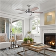 Bowery Hill LED Ceiling Fan in Brushed Silver Nickel 52-Inch