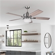 Bowery Hill LED Ceiling Fan in Brushed Silver Nickel 52-Inch