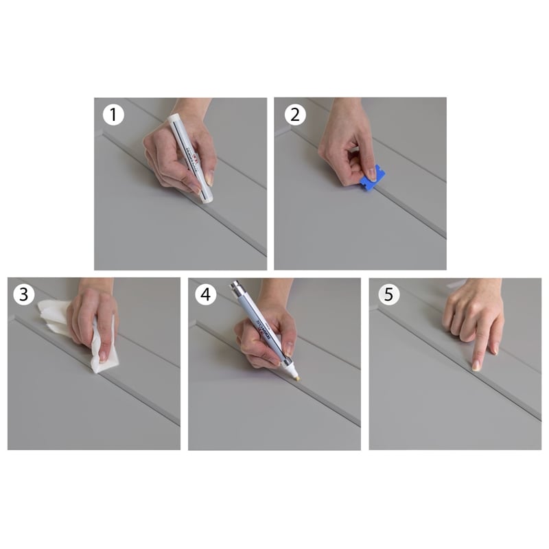 Bowery Hill Wood Cabinet Touch-Up Repair Kit with Marker in Gray
