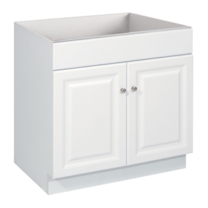 Bowery Hill 30-Inch 2-Door Bathroom Wood Vanity Without Top in White