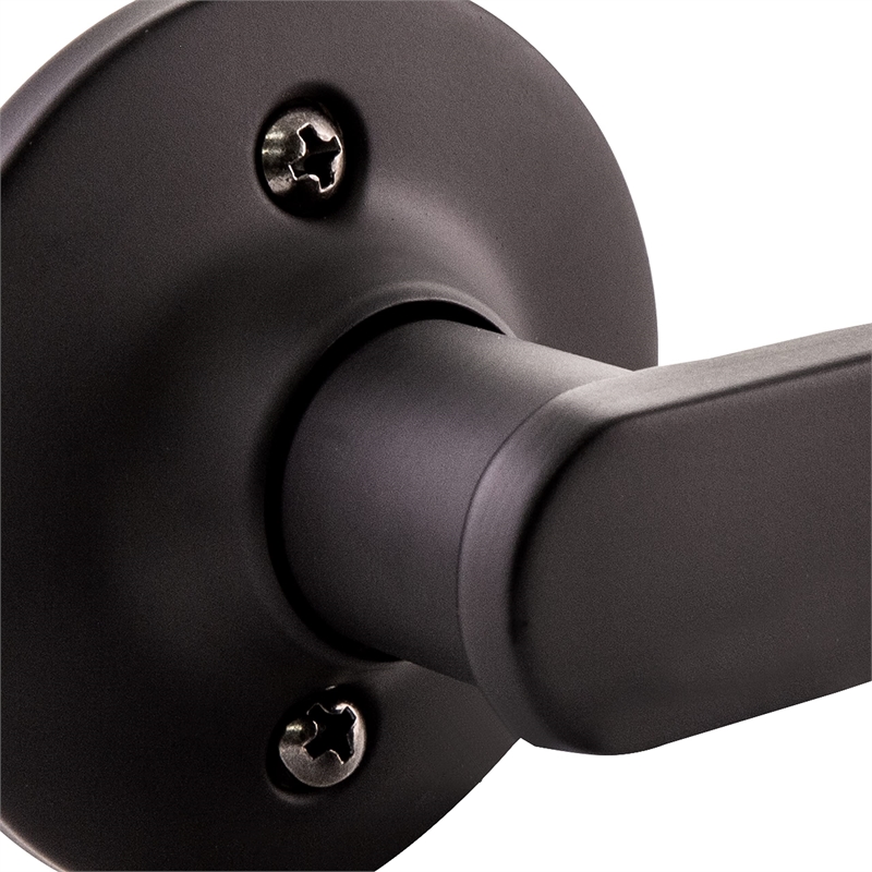 Bowery Hill Dummy Brass Door Lever for Closet Doors in Matte Black
