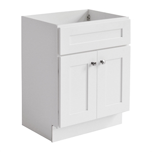 Bowery Hill 30-Inch Unassembled Wood Vanity Without Top in White