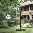 Bowery Hill 80-Inch Steel Lamp Post with 15.5-Inch Cross Arm in Black